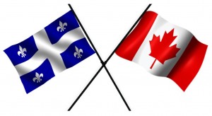 Quebec and Canadian Flags